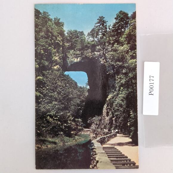 Vintage Natural Bridge Virginia Postcard 1950s Unused Wonder of the World - Picture 1 of 2